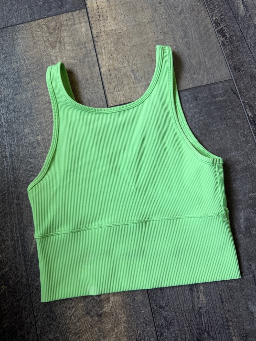 lululemon athletica Ribbed Crop Tank Top - Lime Green
